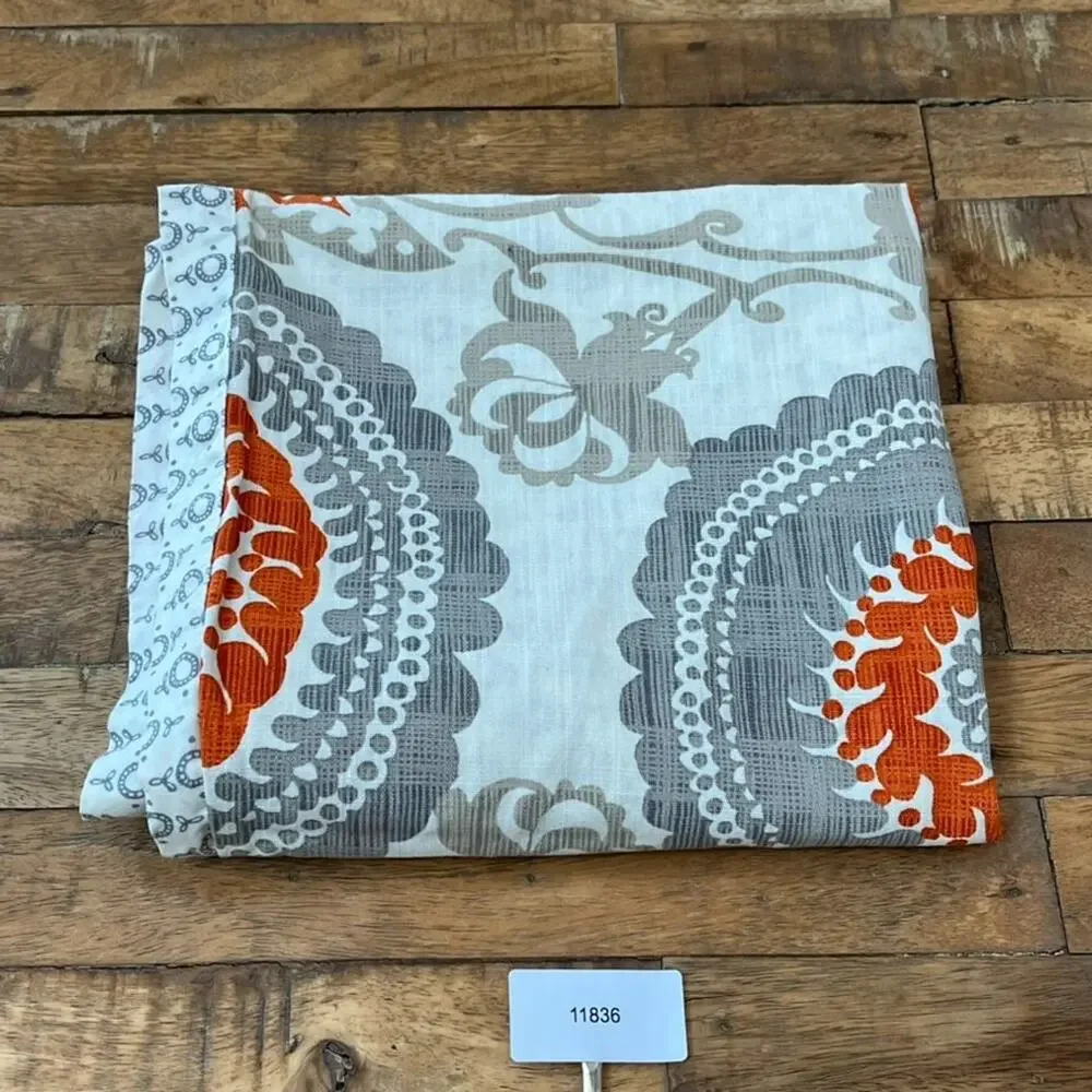 Threshold Cotton Pillow sham King Size Orange Gray Medallion Paisley